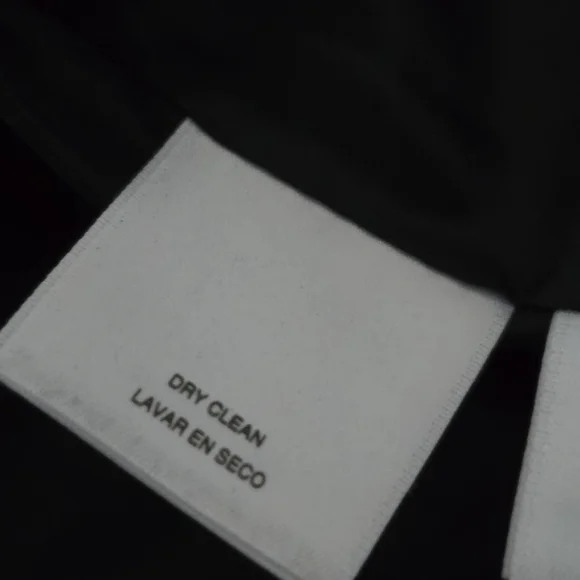 Le Suit Black Long Blazer Collarless Jacket Structured Career Minimalist Open 18 - Picture 16 of 16